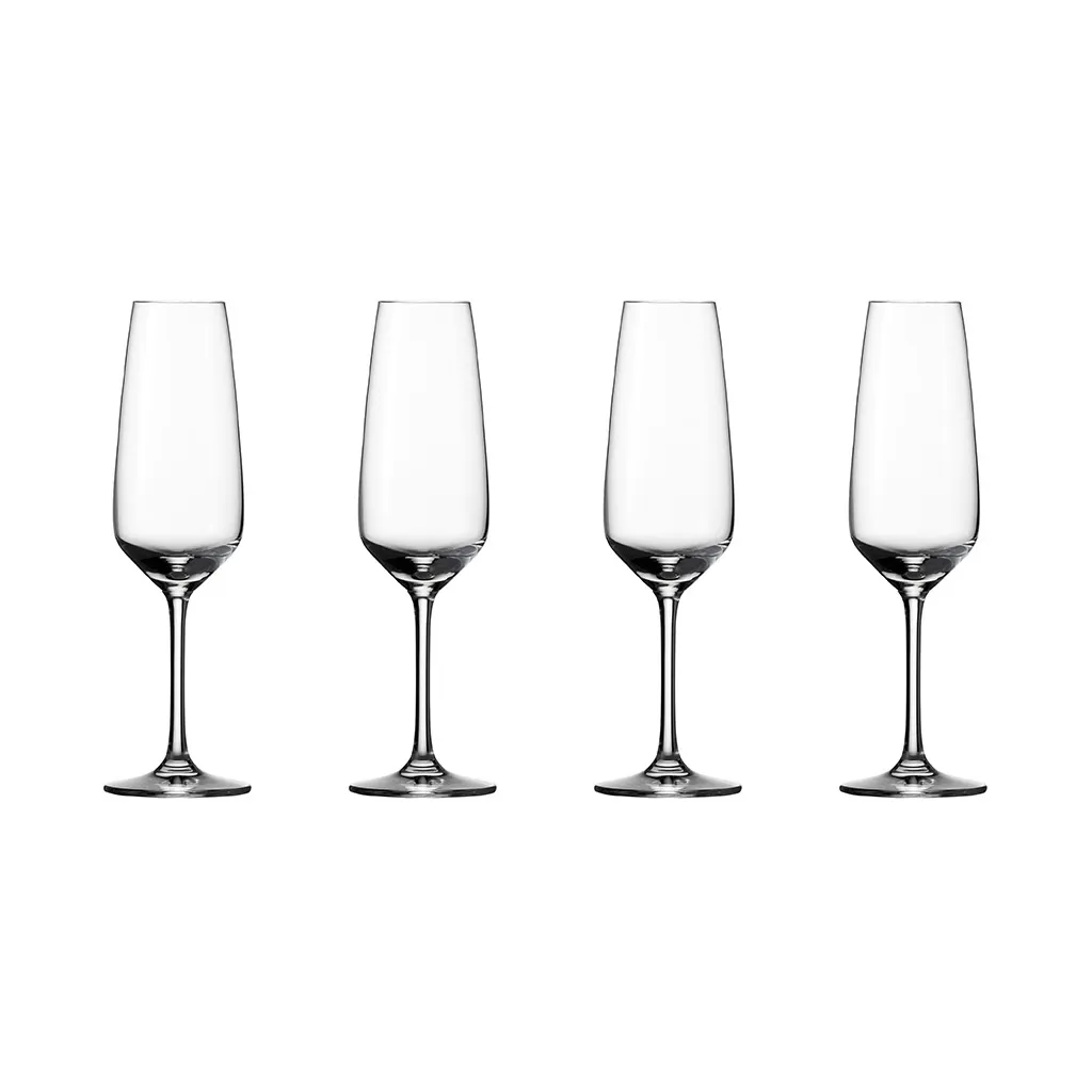 Vivo 19-5300-8130 Voice Basic Sekt 4 teilig, Gläsersets, transparent, 22.5 x 15.5 x 15 cm, 4 Einheiten